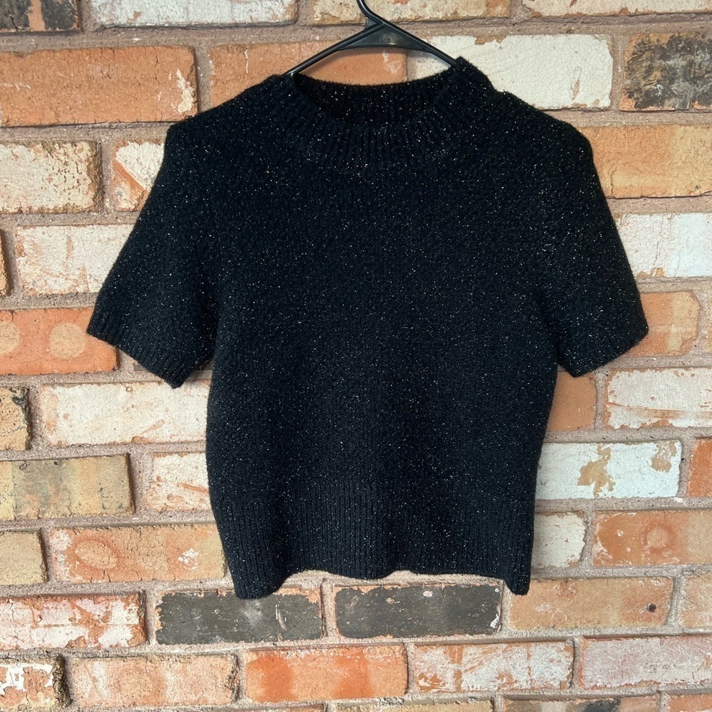 Sandro Paris Metallic Shimmer Steven knit crop top - Picture 10 of 10